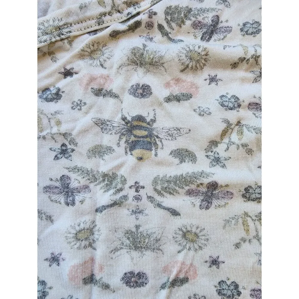 KQ 12-18M Lot of 6 Litho Bee, Gingham Check, Rib, Short Sleeve Kimono Bodysuits